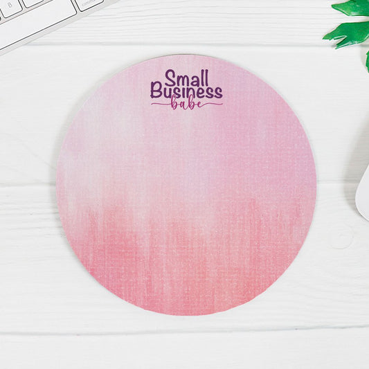 Mouse Pad (Round) - Small Business Babe