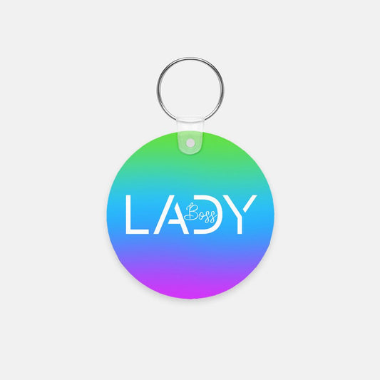 Key Chain (Round) - Boss Lady Modern TriColor