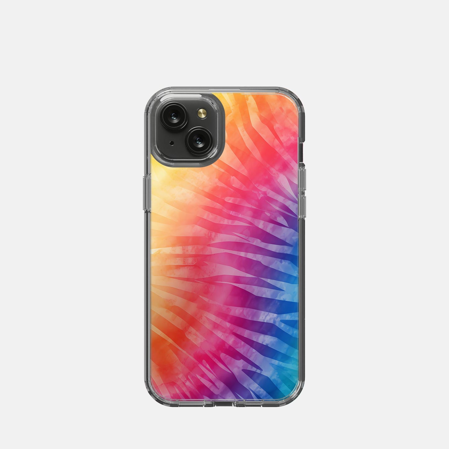 iPhone 15 Plus Clear Case - Rainbow Tie Dye