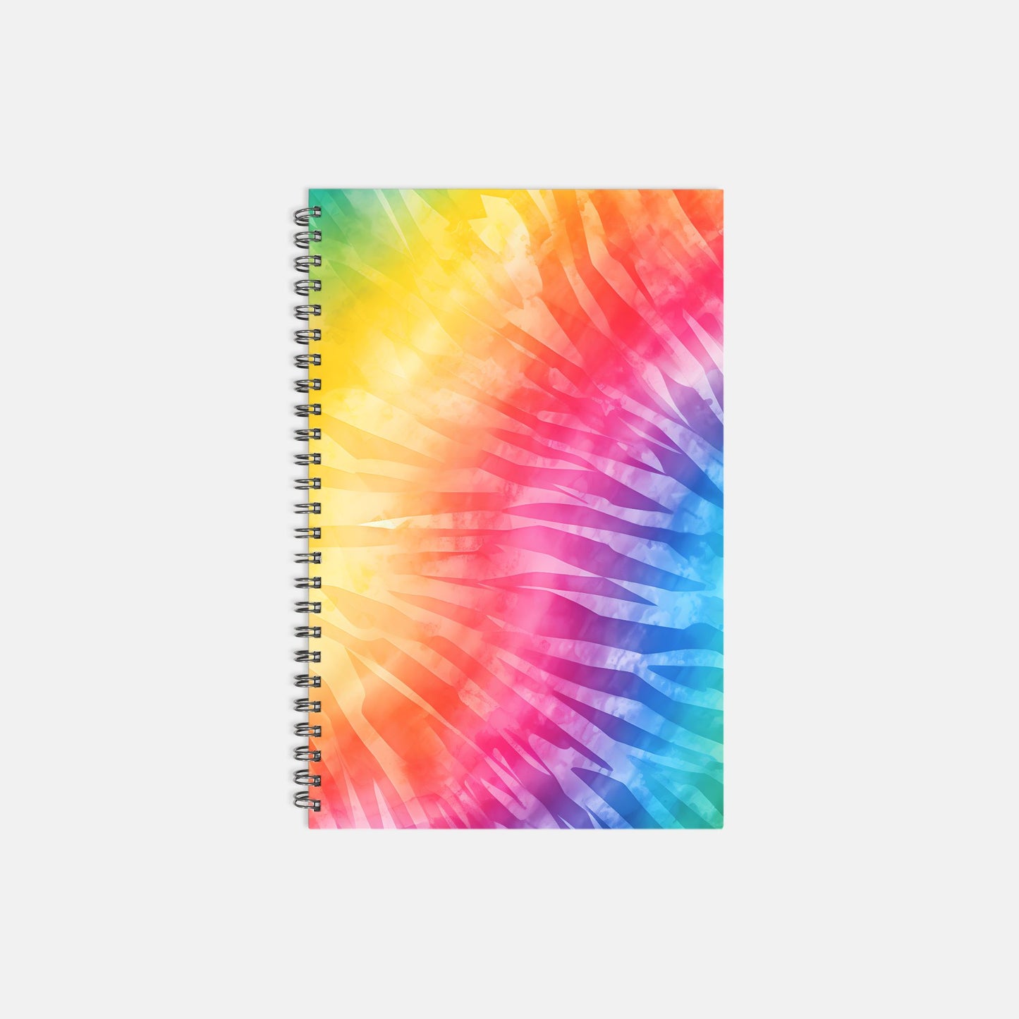 Notebook Softcover Spiral 5.5 x 8.5 - Rainbow Tie Dye