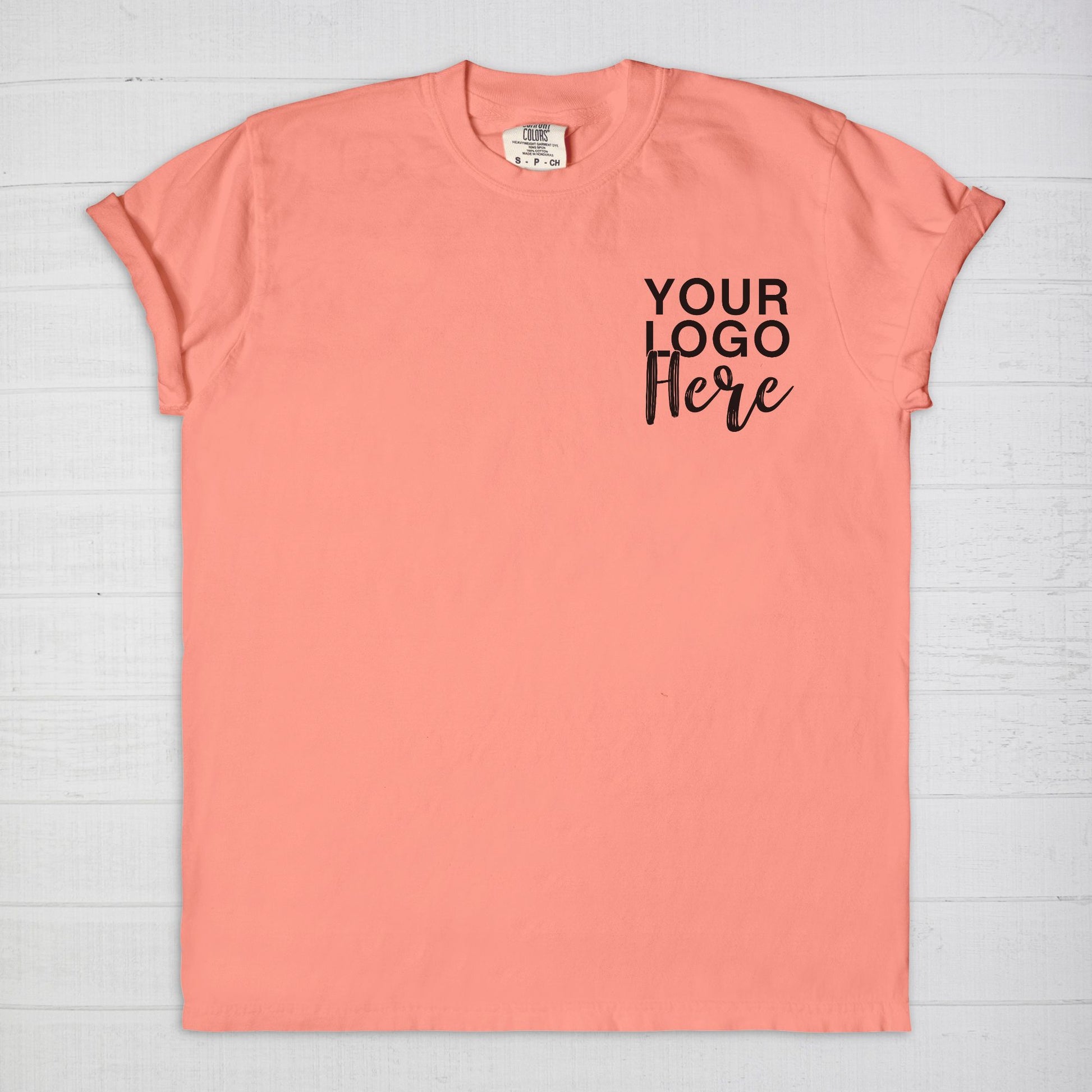 Elevate your style with the Comfort Color Tee 1717 - Logo Only - Front Only from Designs On The Go. This premium tee offers unbeatable comfort and durability. Perfect for everyday wear, it showcases your logo prominently on the front, making a bold statement for your brand.