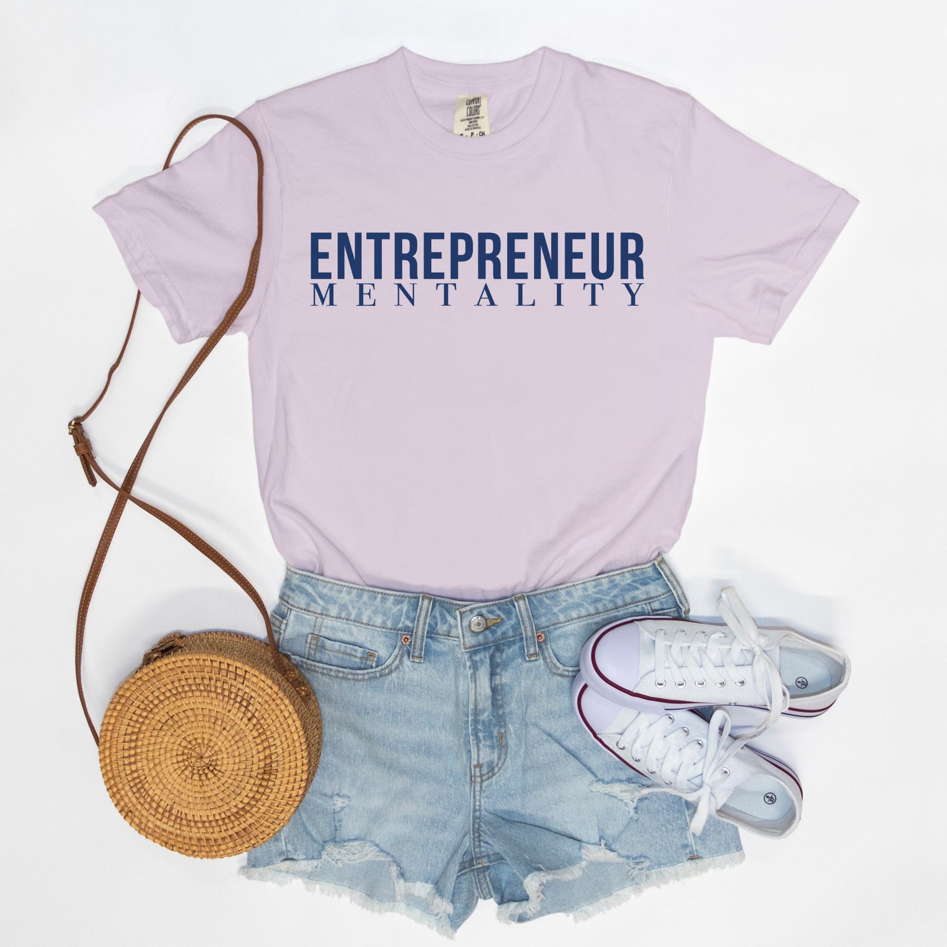 Showcase your drive with the Comfort Color Tee 1717 - Entrepreneur Mentality from Designs On The Go. This comfortable, high-quality tee embodies your ambitious spirit with a sleek design, perfect for daily wear. Elevate your casual wardrobe and inspire success with every step you take.