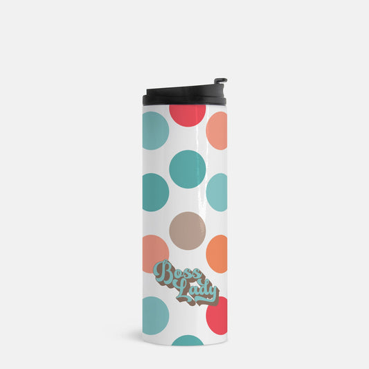 Thermal Tumbler 16 oz. - Boss Lady Retro Polka Dot