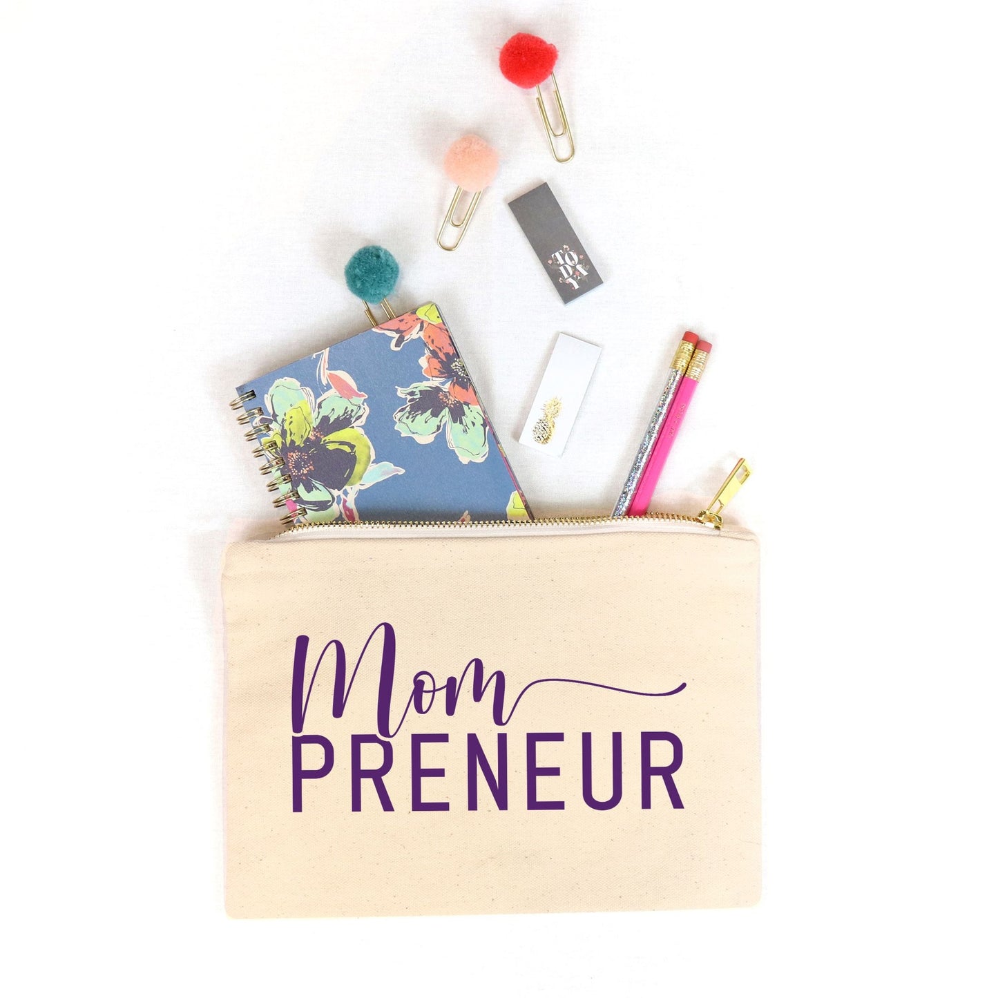 Zipper Canvas Bag - Mompreneur