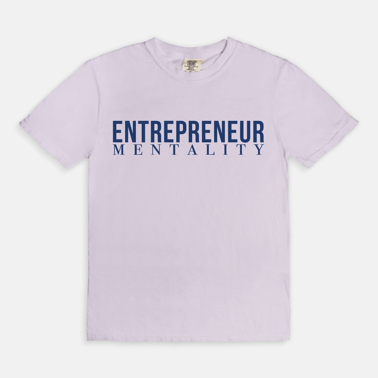 Showcase your drive with the Comfort Color Tee 1717 - Entrepreneur Mentality from Designs On The Go. This comfortable, high-quality tee embodies your ambitious spirit with a sleek design, perfect for daily wear. Elevate your casual wardrobe and inspire success with every step you take.