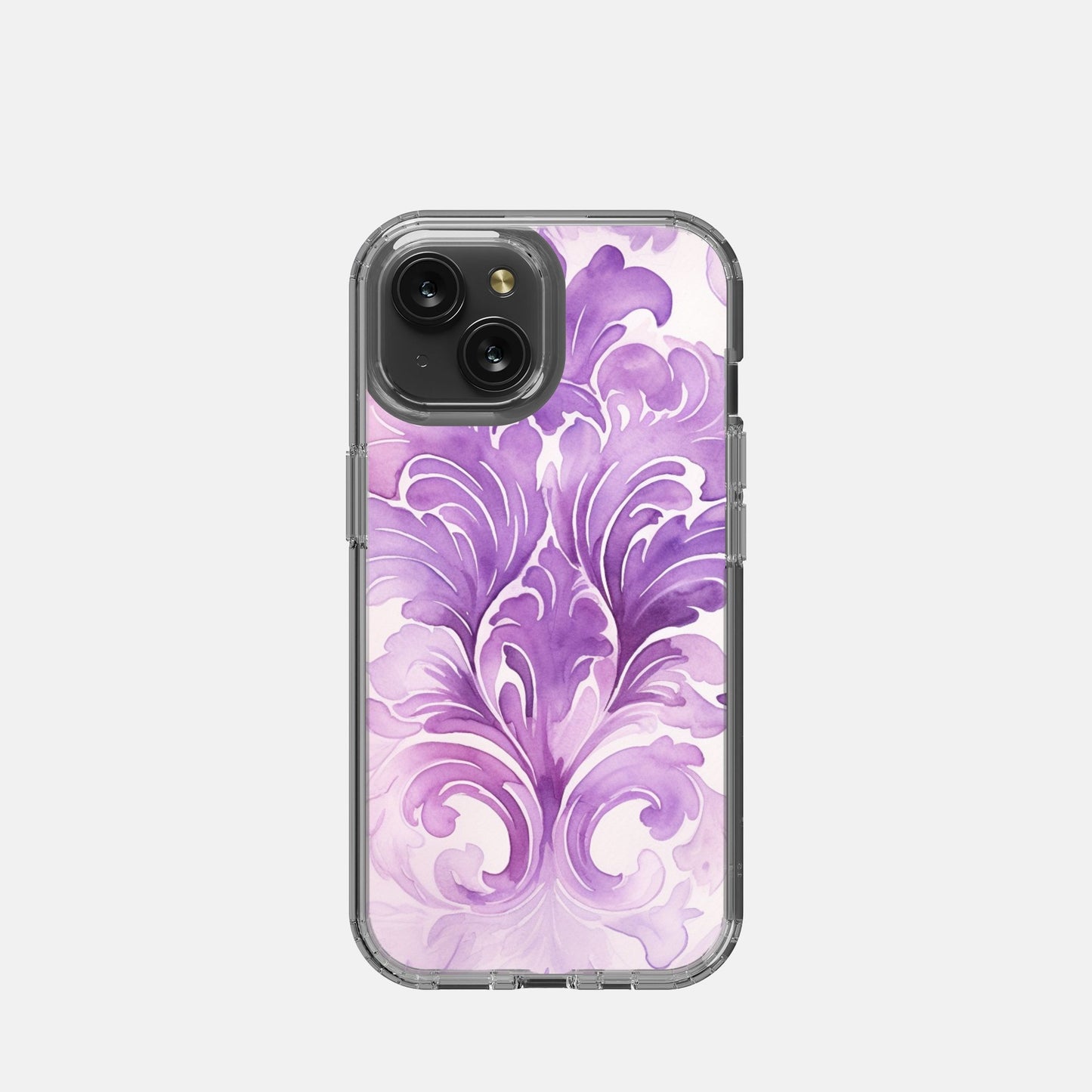 Protect your iPhone 15 in style with the Purple Damask Clear Case from Designs On The Go. This chic case features a stunning damask pattern that blends elegance and durability. Designed to showcase your unique personality, it keeps your phone safe from scratches and drops while making a fashionable statement.