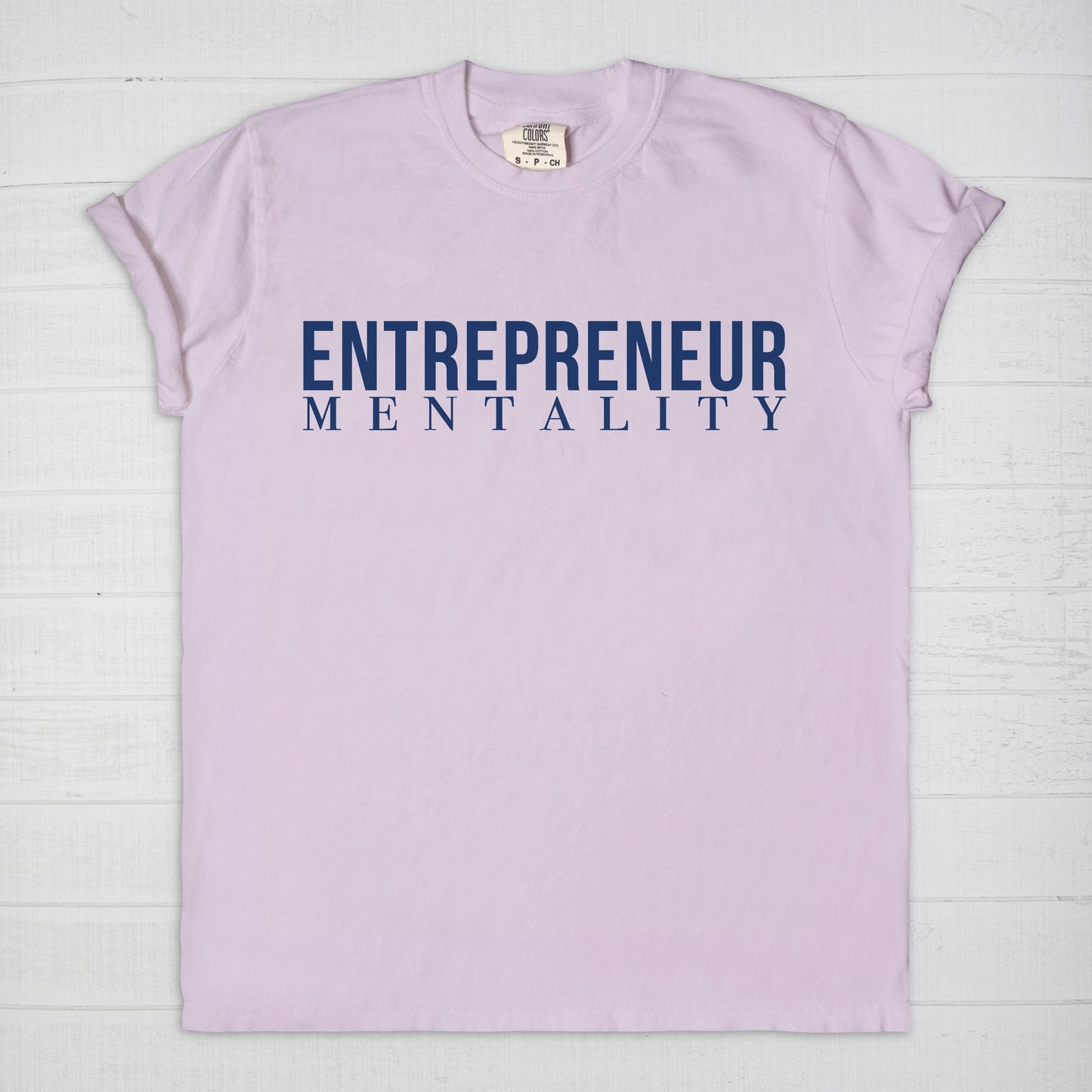 Showcase your drive with the Comfort Color Tee 1717 - Entrepreneur Mentality from Designs On The Go. This comfortable, high-quality tee embodies your ambitious spirit with a sleek design, perfect for daily wear. Elevate your casual wardrobe and inspire success with every step you take.