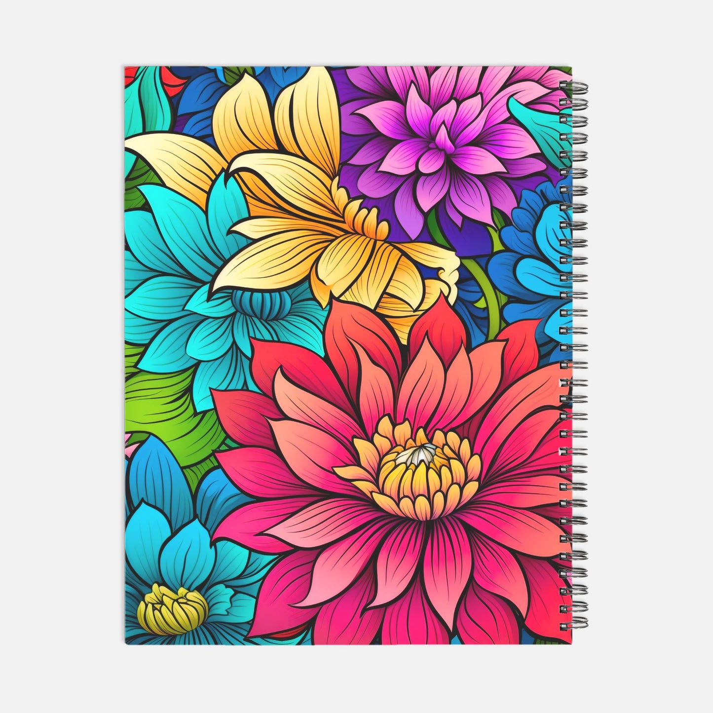 Notebook Hardcover Spiral 8.5 x 11 - Bright Daisy