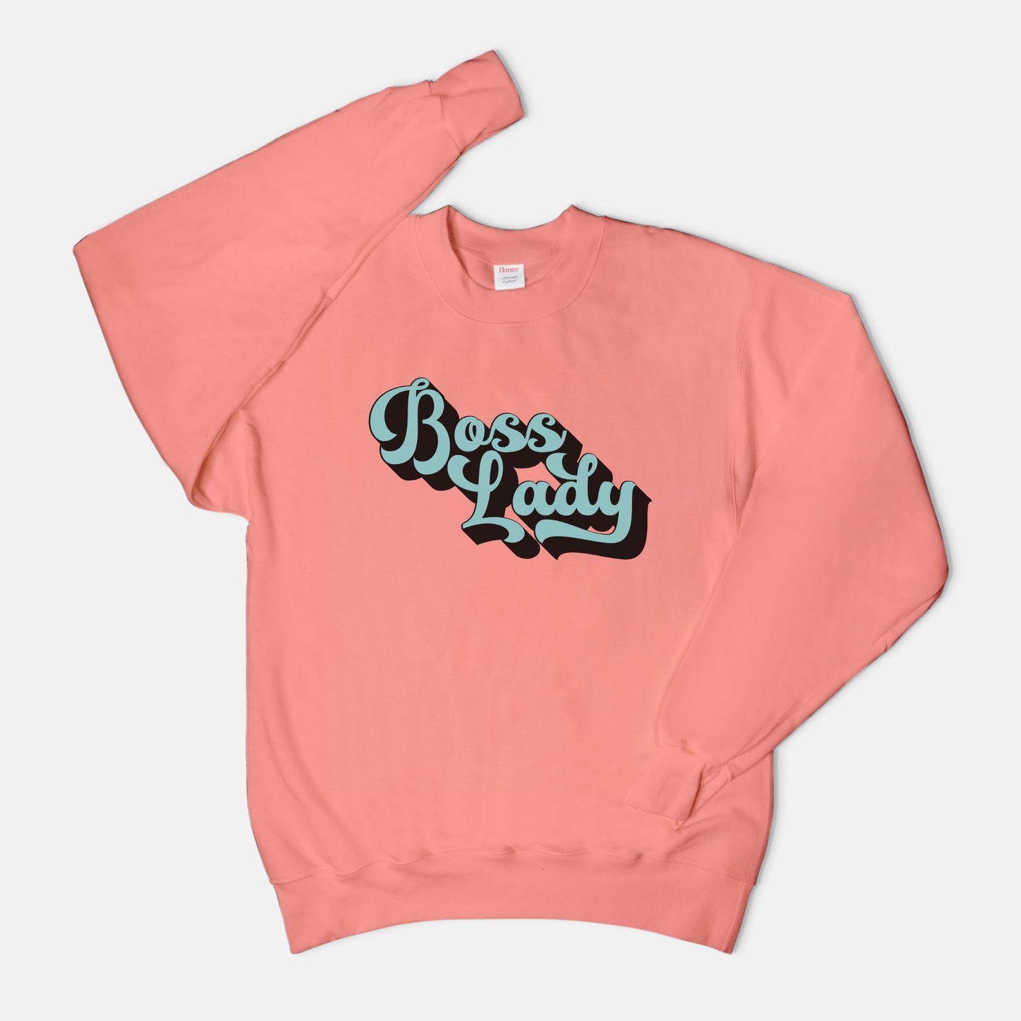 Unisex Crew Neck Sweatshirt Hanes F260 - Boss Lady Retro