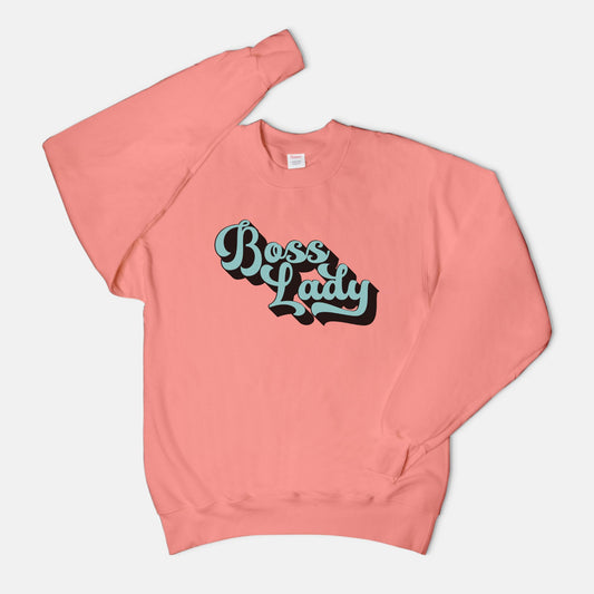 Unisex Crew Neck Sweatshirt Hanes F260 - Boss Lady Retro