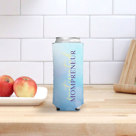 Slim Can Cooler - Motivated Mompreneur Icy Blue