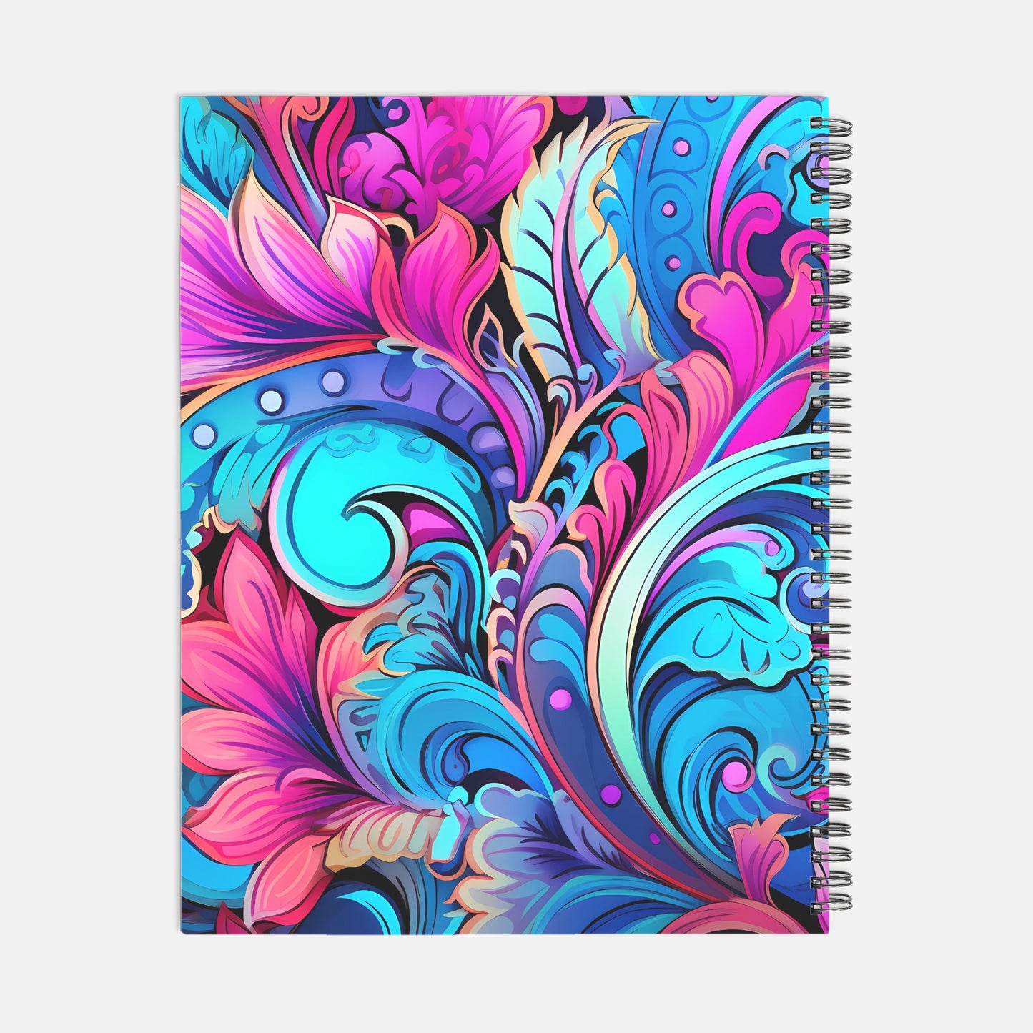 Notebook Hardcover Spiral 8.5 x 11 - Feathers N Florals