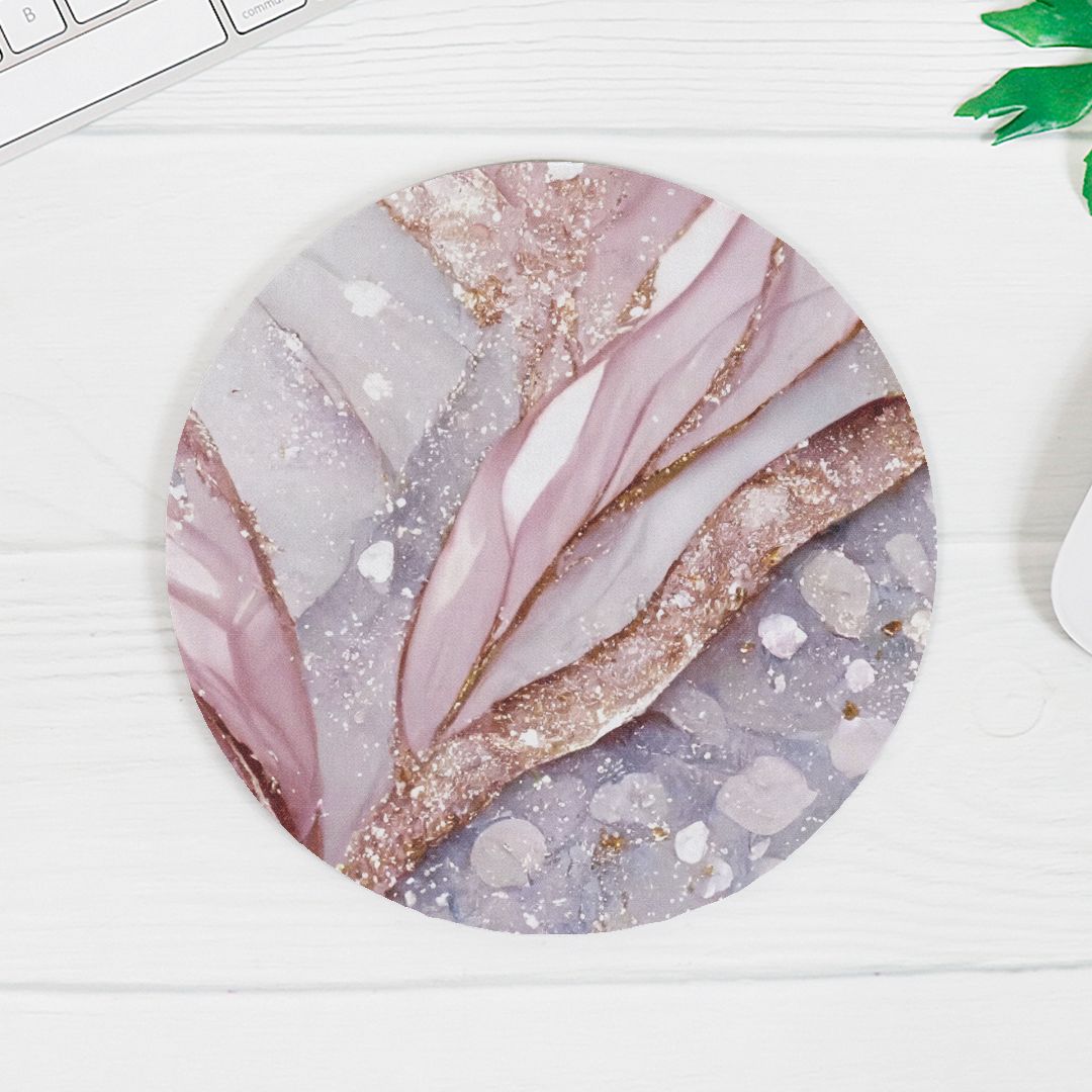 Mouse Pad (Round) - Pastel Stonework