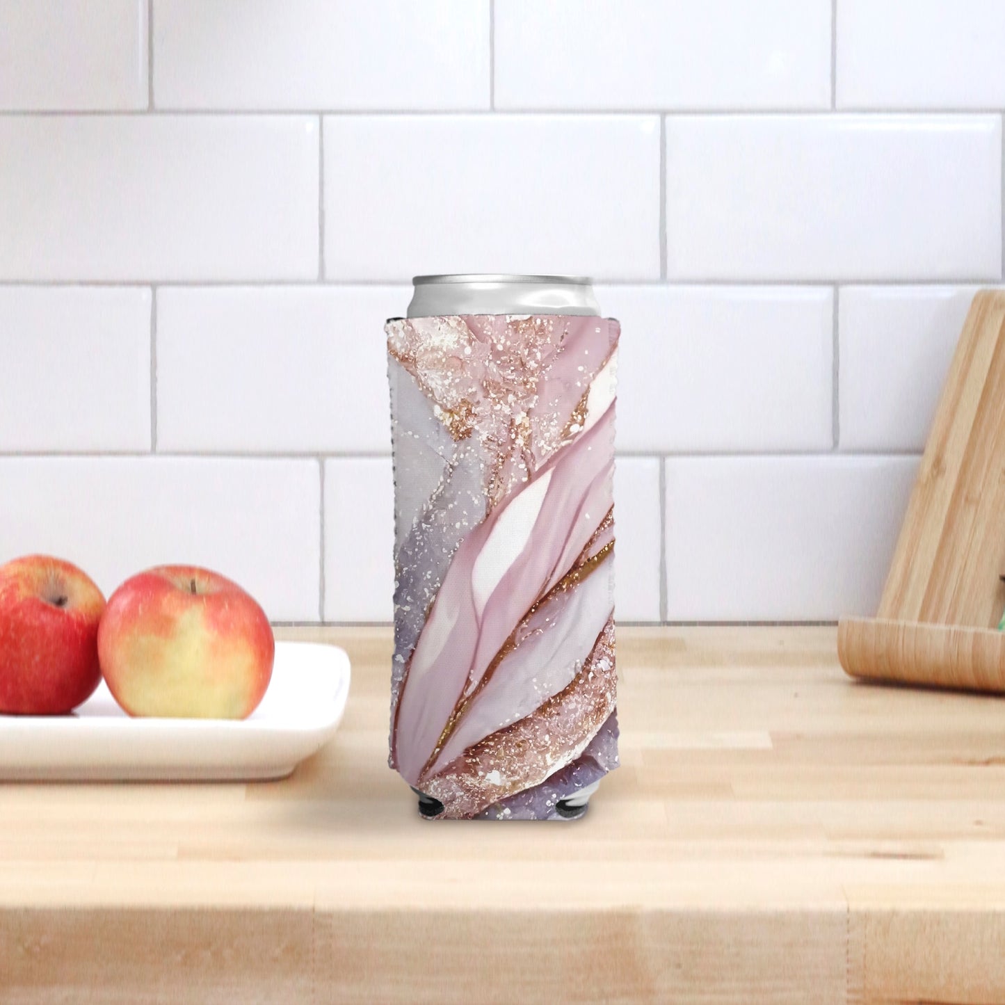 Slim Can Cooler - Pastel Stonework