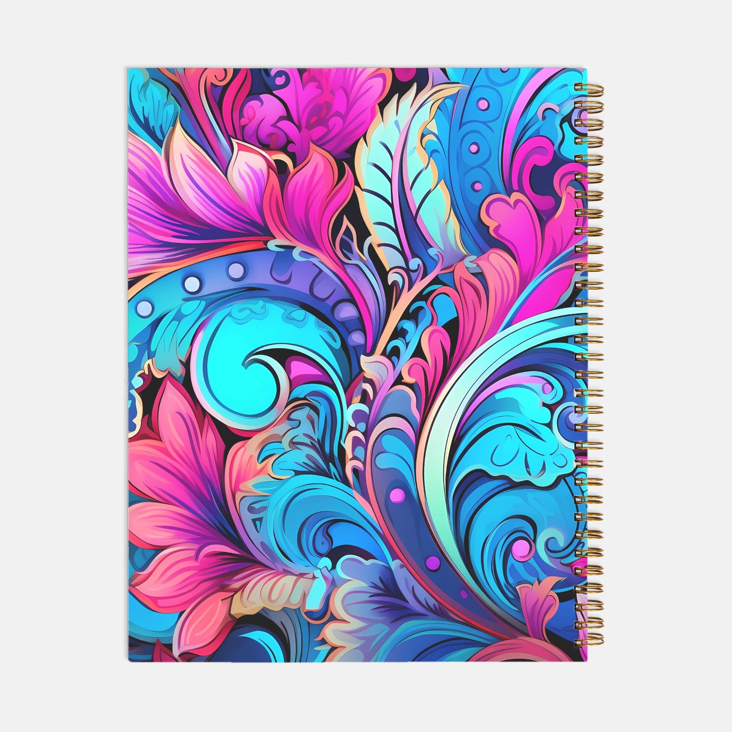 Notebook Hardcover Spiral 8.5 x 11 - Feathers N Florals