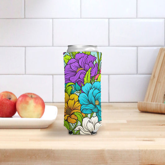Slim Can Cooler - Blooming Bright
