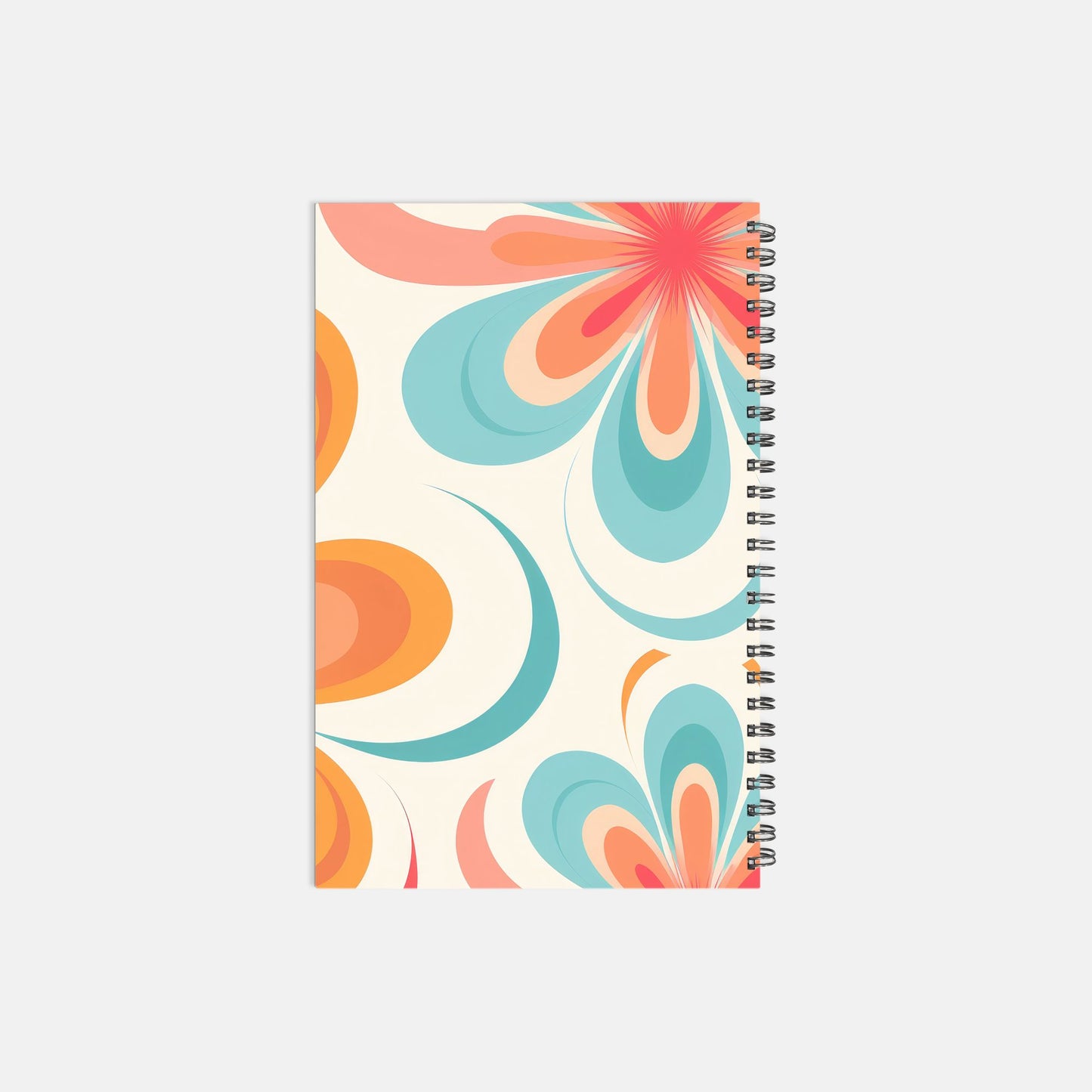 Notebook Hardcover Spiral 5.5 x 8.5 - Boss Lady Retro Flower