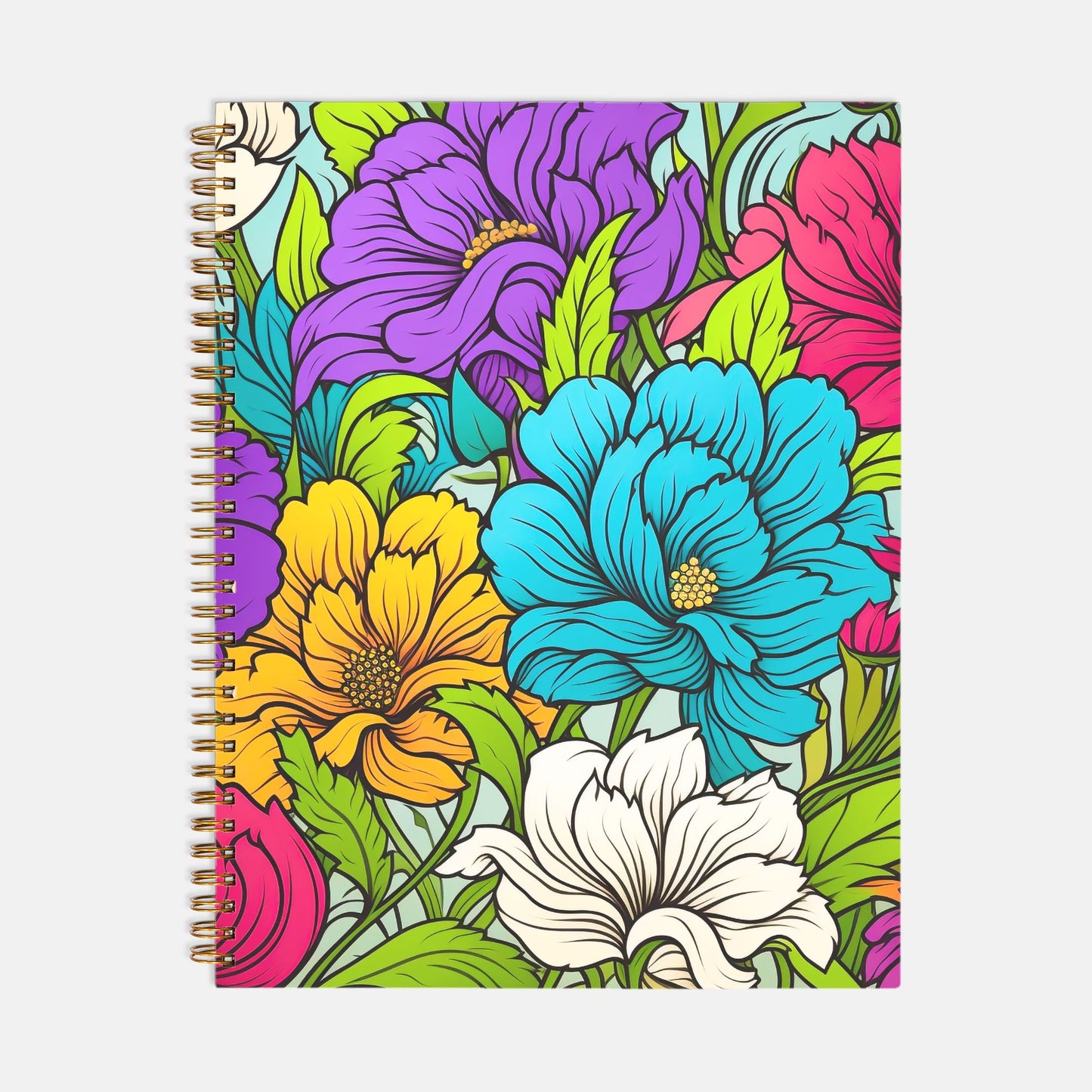 Planner Hardcover Spiral 8.5 x 11 - Blooming Bright