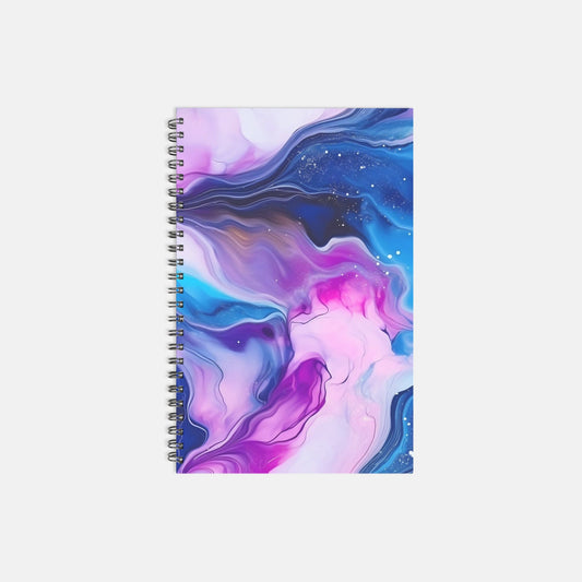 Notebook Hardcover Spiral 5.5 x 8.5 - Jewel Tone Marble