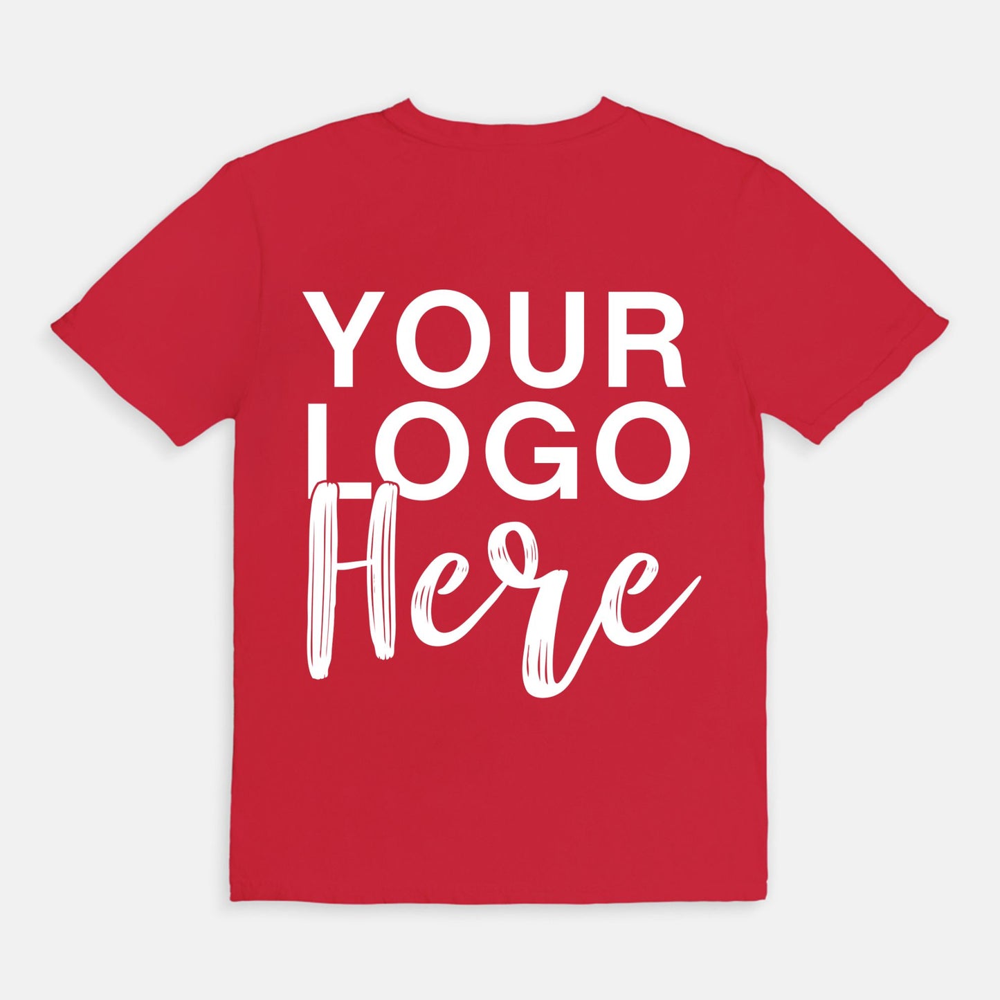 Elevate your brand with the Comfort Color Tee 1717 - Logo Only - Print Front & Back from Designs On The Go. This high-quality tee offers superior comfort and durability, featuring your logo on both the front and back. Perfect for making a lasting impression in everyday wear.