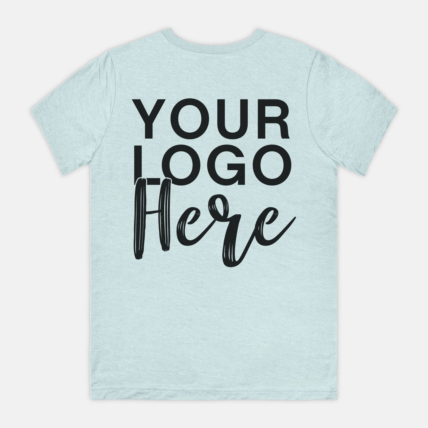 Maximize brand visibility with Bella Canvas Unisex Tee 3001CVC - Logo Only - Front & Back, from Designs On The Go. Elevate your style with this double-sided design, showcasing your logo prominently on both sides for maximum impact and recognition.