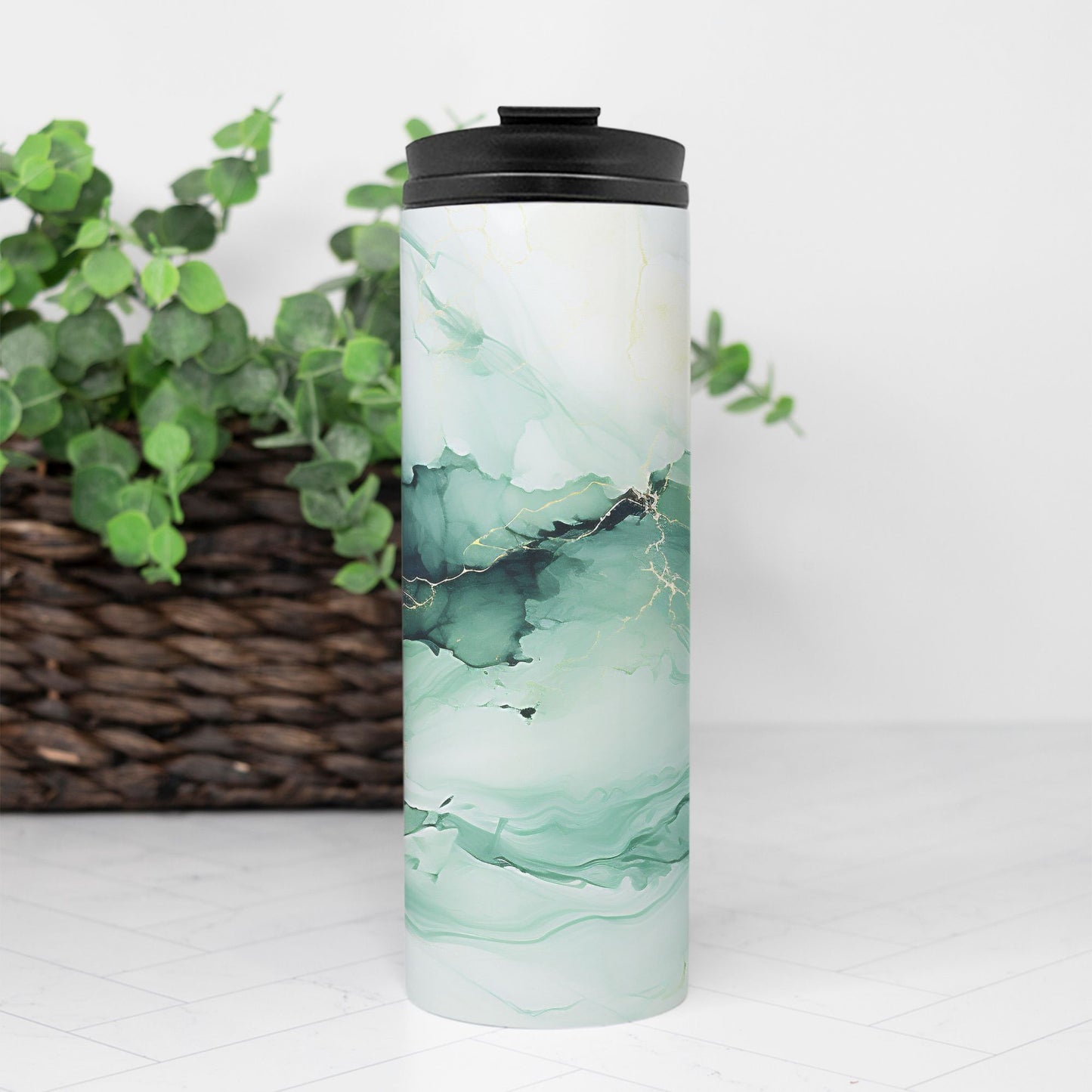 Thermal Tumbler 16 oz. - Green Marble