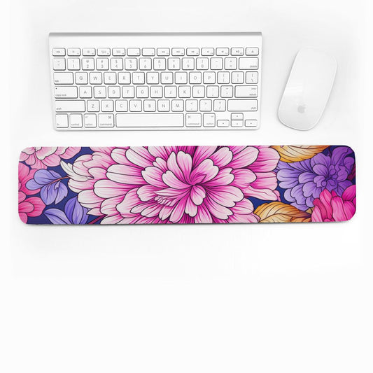 Keyboard Wrist Pad Rest - Pink Foliage