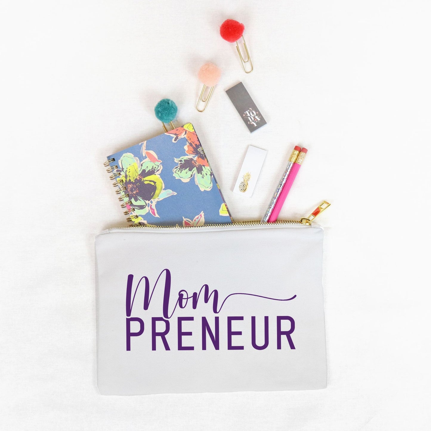 Zipper Canvas Bag - Mompreneur