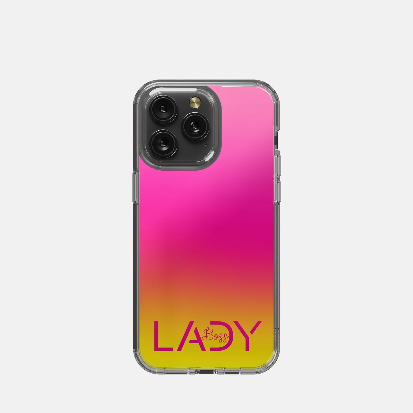 iPhone 15 Pro Max Clear Case - Boss Lady Modern Pink