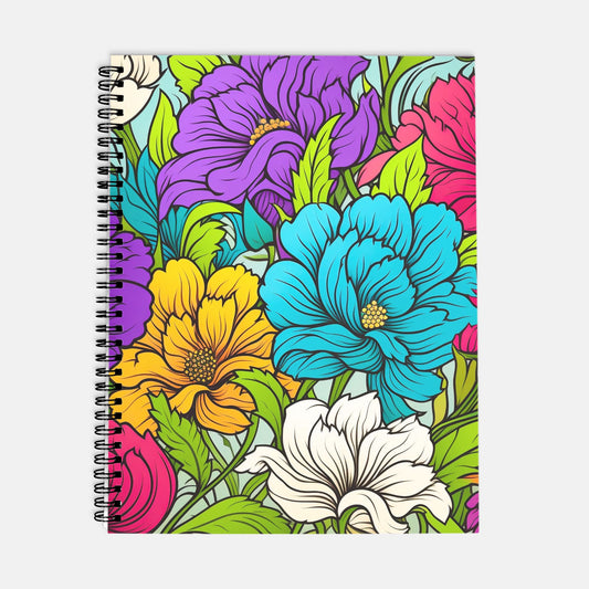 Planner Hardcover Spiral 8.5 x 11 - Blooming Bright
