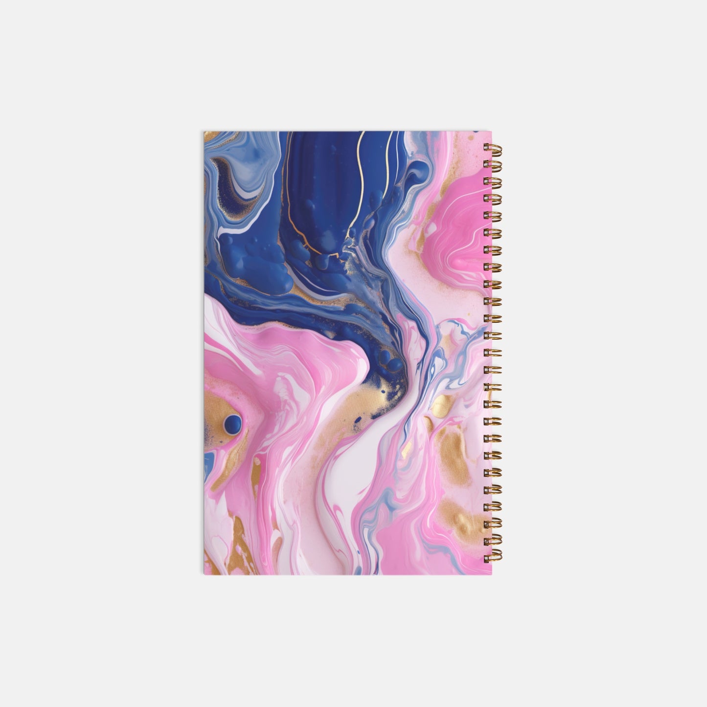 Notebook Softcover Spiral 5.5 x 8.5 - Pink Paint Swirl