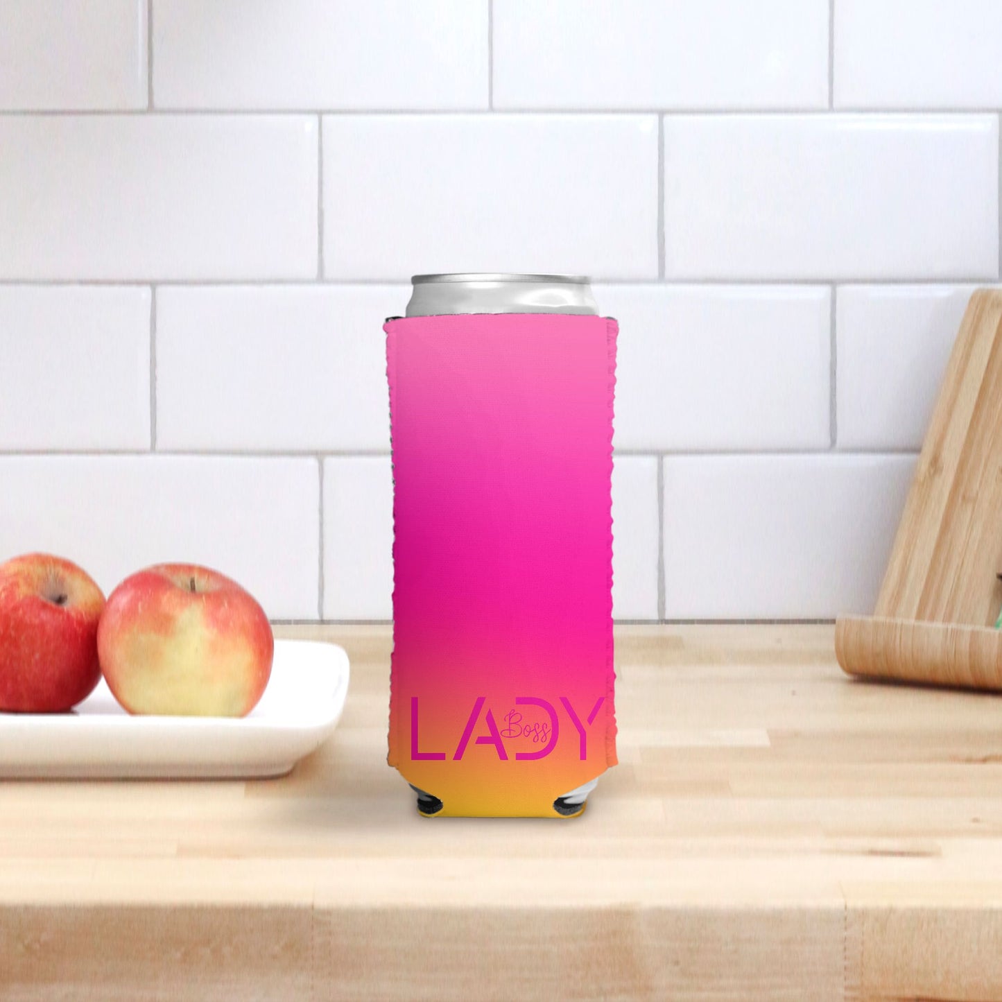 Slim Can Cooler - Boss Lady Modern Pink