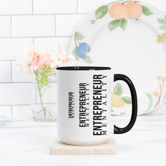 Mug Deluxe 15 oz. (Black + White) - Entrepreneur Mentality