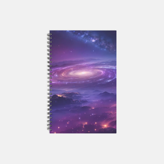 Planner Hardcover Spiral 5.5 x 8.5 - Night Sky Mountains