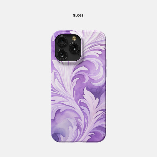 iPhone 15 Pro Max Slim Case - Swirly Feathers
