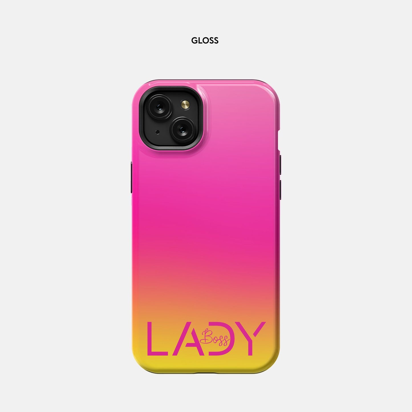 iPhone 15 Plus Tough Case - Boss Lady Modern Pink