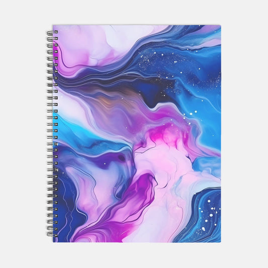 Notebook Hardcover Spiral 8.5 x 11 - Jewel Tone Marble