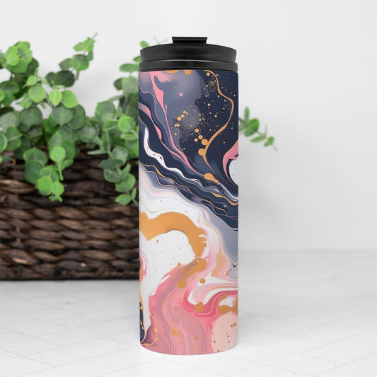 Thermal Tumbler 16 oz. - Coral Paint Swirl