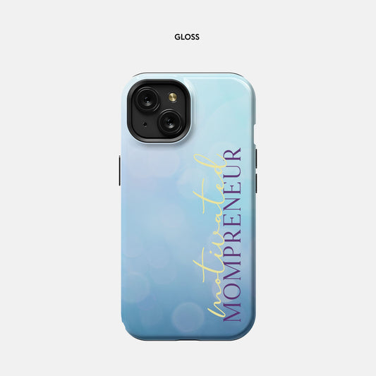 iPhone 15 Tough Case - Motivated Mompreneur Icy Blue