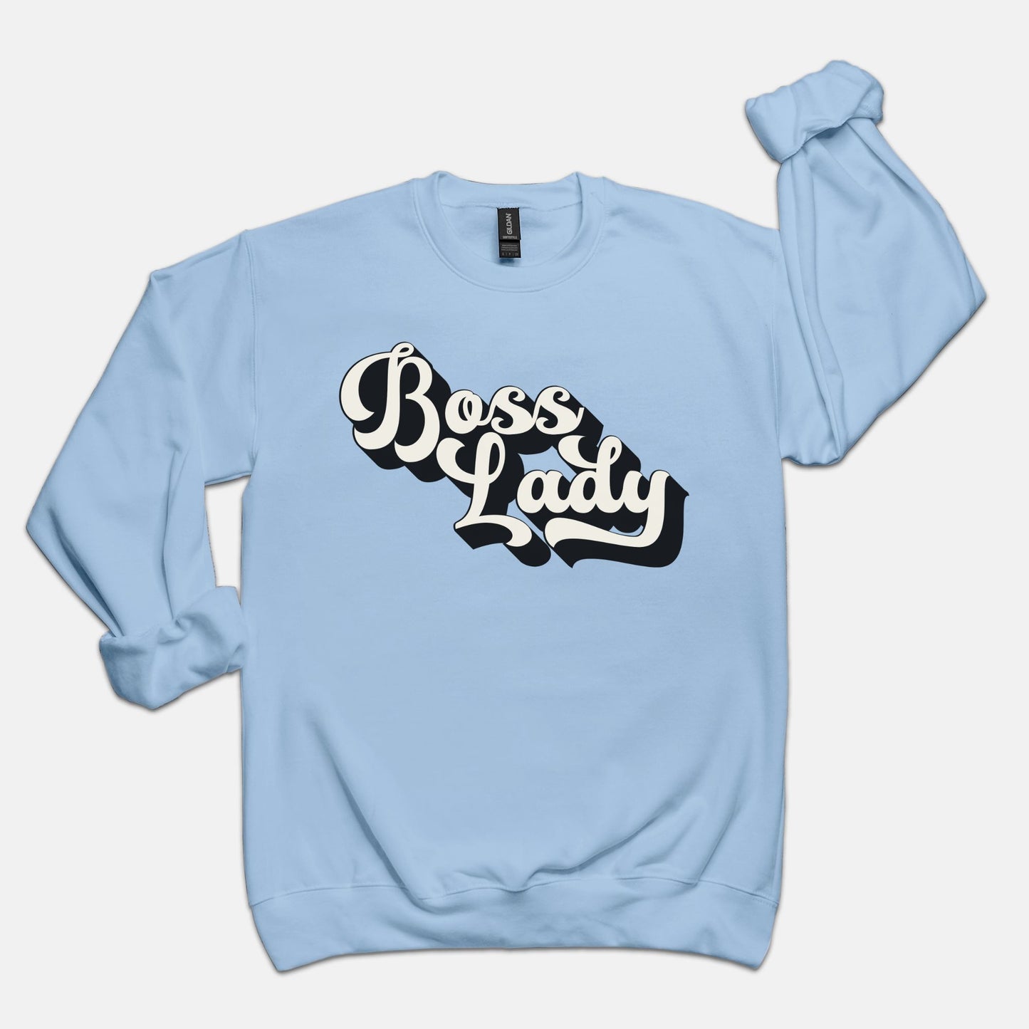 Unisex Crew Neck Sweatshirt Gildan - Boss Lady Retro