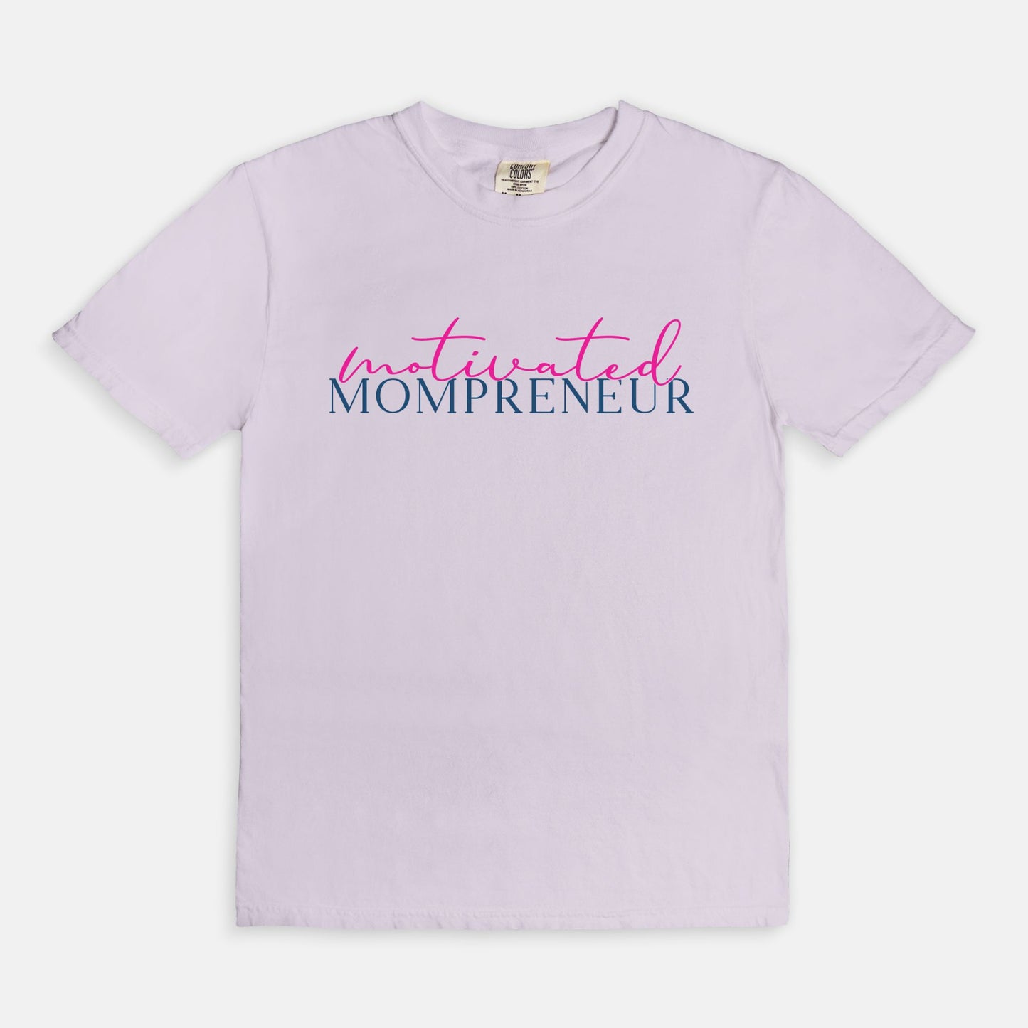 Elevate your entrepreneurial style with the Comfort Color Tee 1717 - Motivated Mompreneur from Designs On The Go. This premium tee offers unmatched comfort and durability, perfect for driven moms balancing business and family. Wear your motivation proudly and inspire others every day!