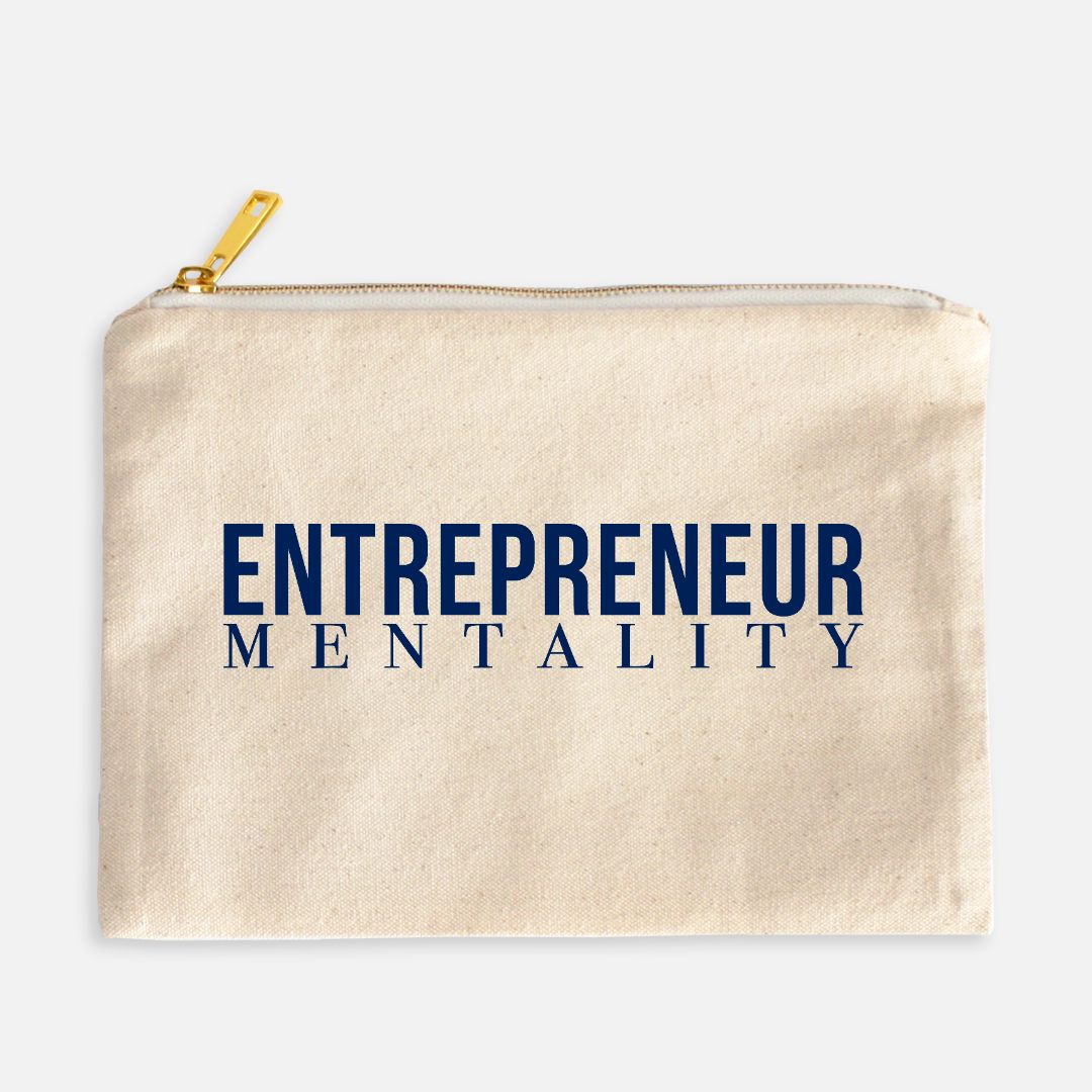 Elevate your organization with our Canvas Zipper Bag - Entrepreneur Mentality from Designs On The Go. Perfect for storing essentials, this stylish and durable bag reflects your entrepreneurial spirit. Ideal for travel, work, or everyday use, it keeps your items secure and easily accessible.