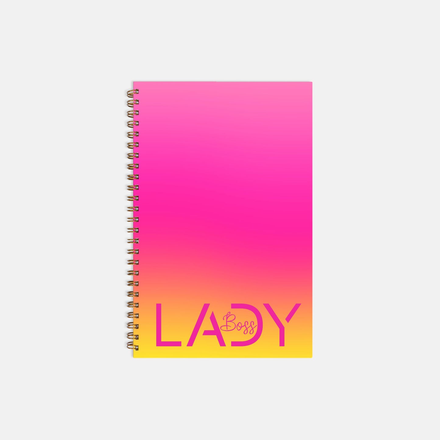 Planner Hardcover Spiral 5.5 x 8.5 - Boss Lady Modern Pink