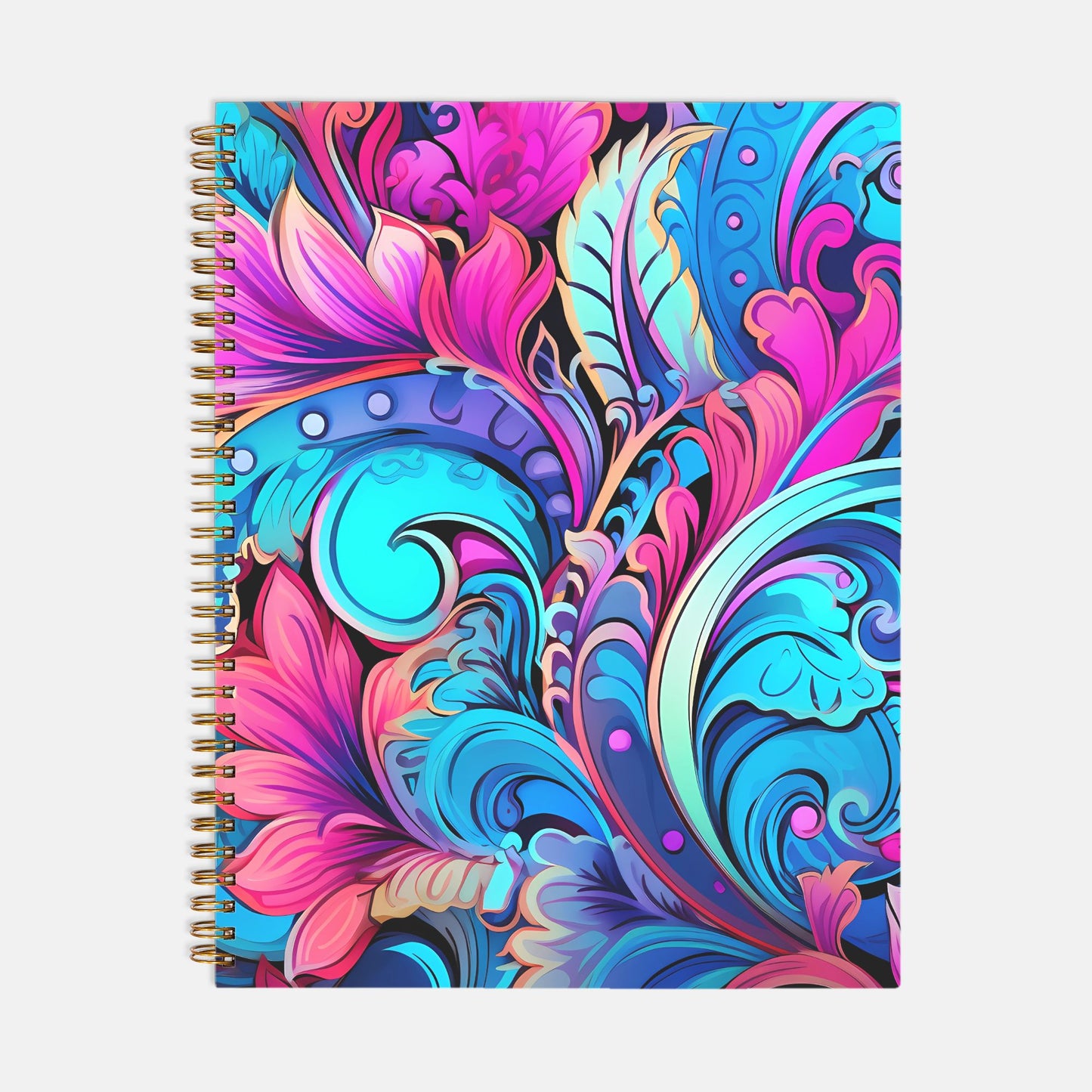 Notebook Hardcover Spiral 8.5 x 11 - Feathers N Florals