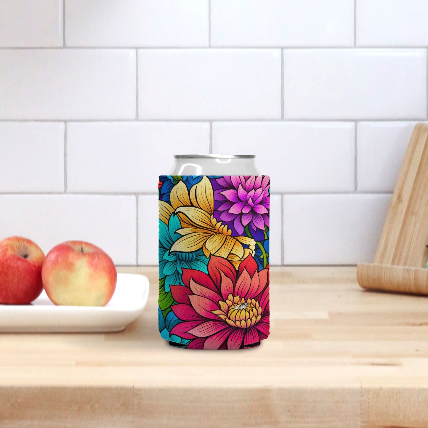 Elevate your beverage game with our Bright Daisy Can Cooler from Designs On The Go. This lively cooler boasts a cheerful daisy pattern, ensuring your drinks stay cool and stylish at picnics, parties, and more. Perfect for those who love vibrant designs that pop!