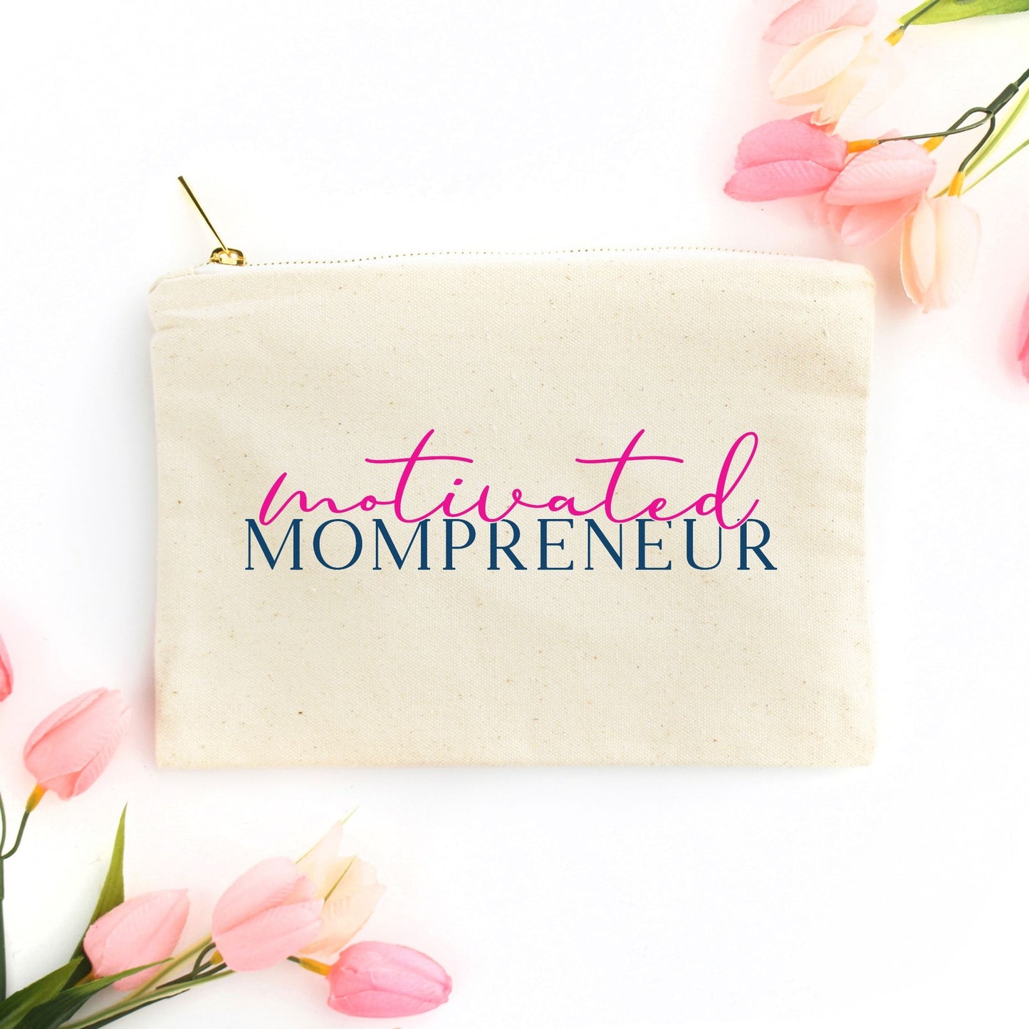 Zipper Canvas Bag - Motivated Mompreneur