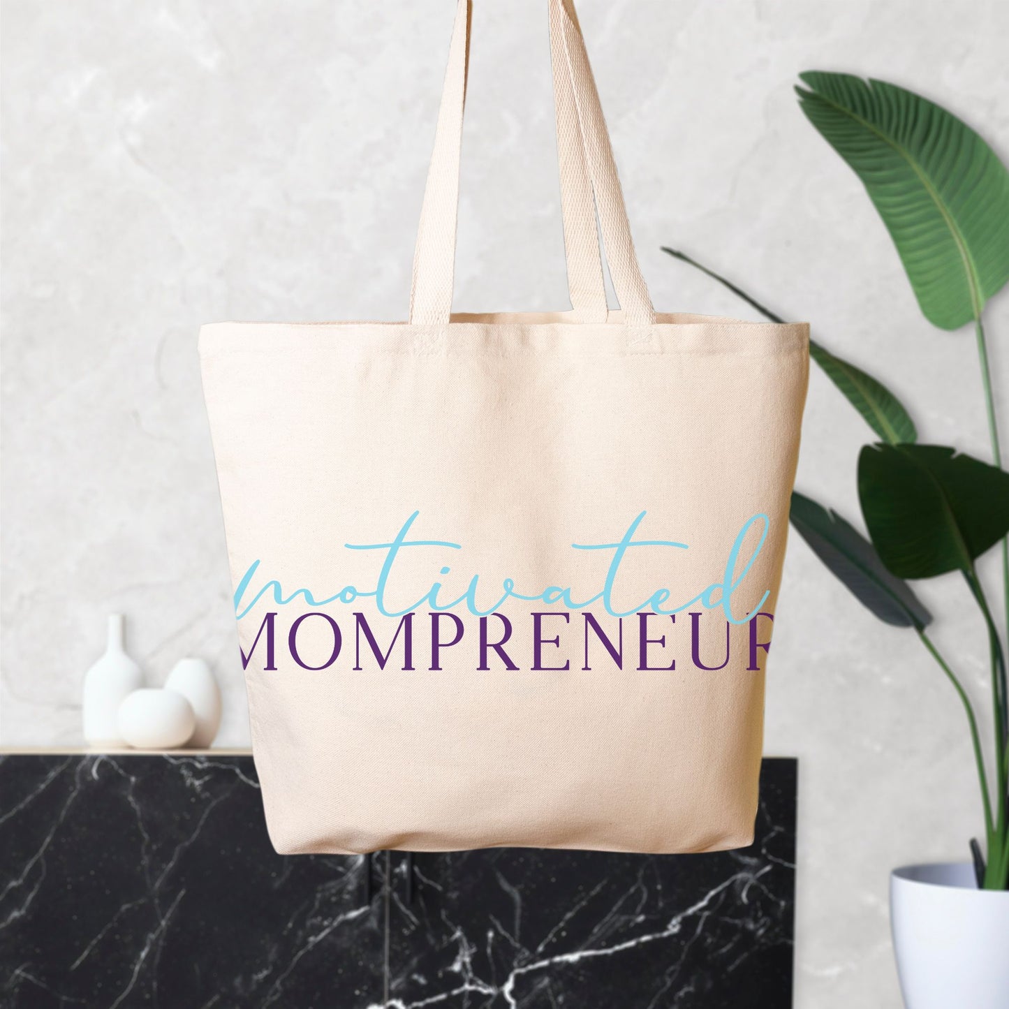 Oversized Tote - Motivated Mompreneur