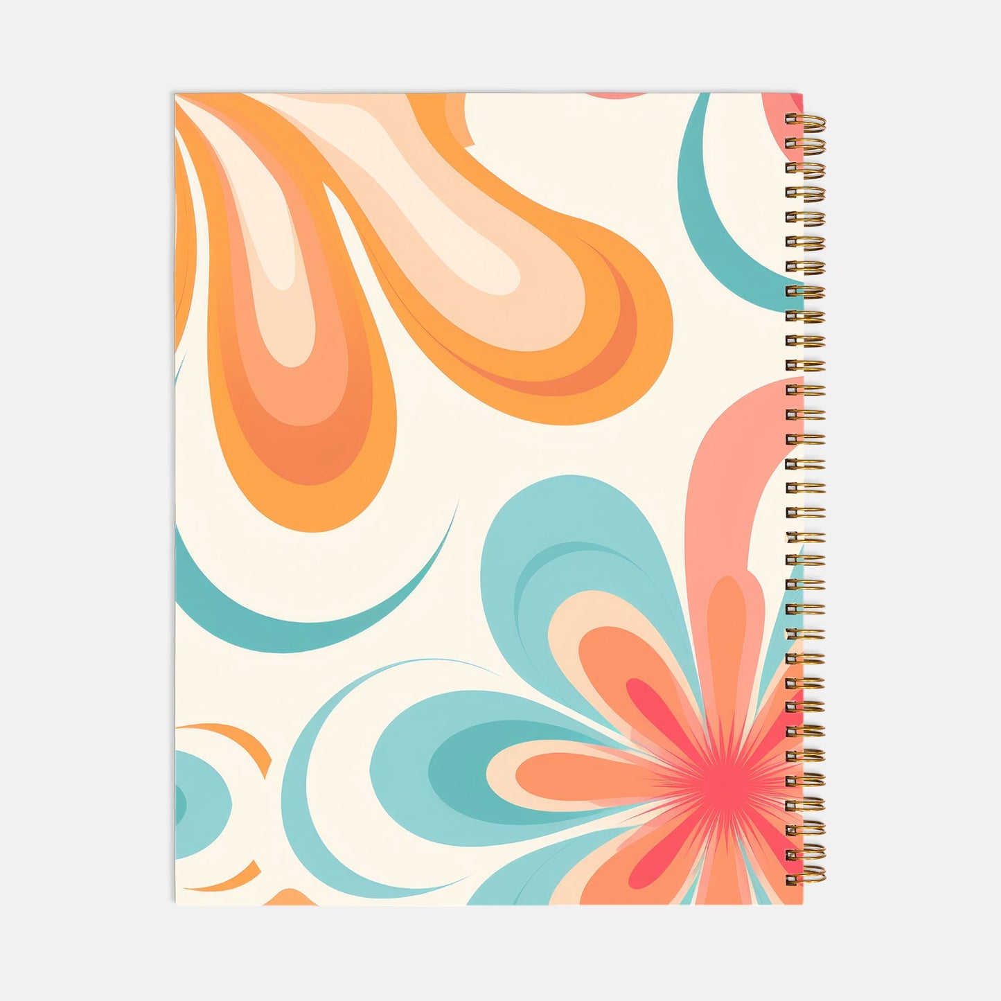 Notebook Hardcover Spiral 8.5 x 11 - Boss Lady Retro Flower