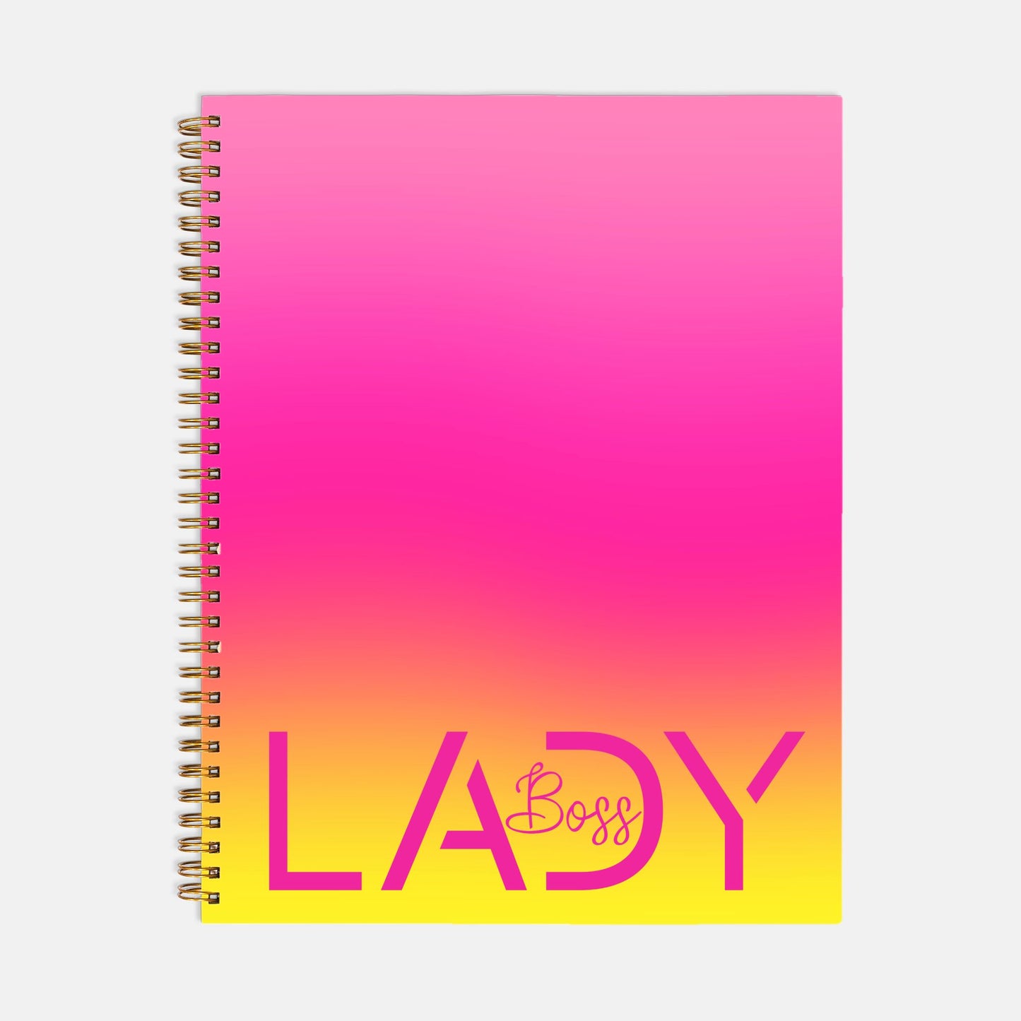 Notebook Softcover Spiral 8.5 x 11 - Boss Lady Modern Pink