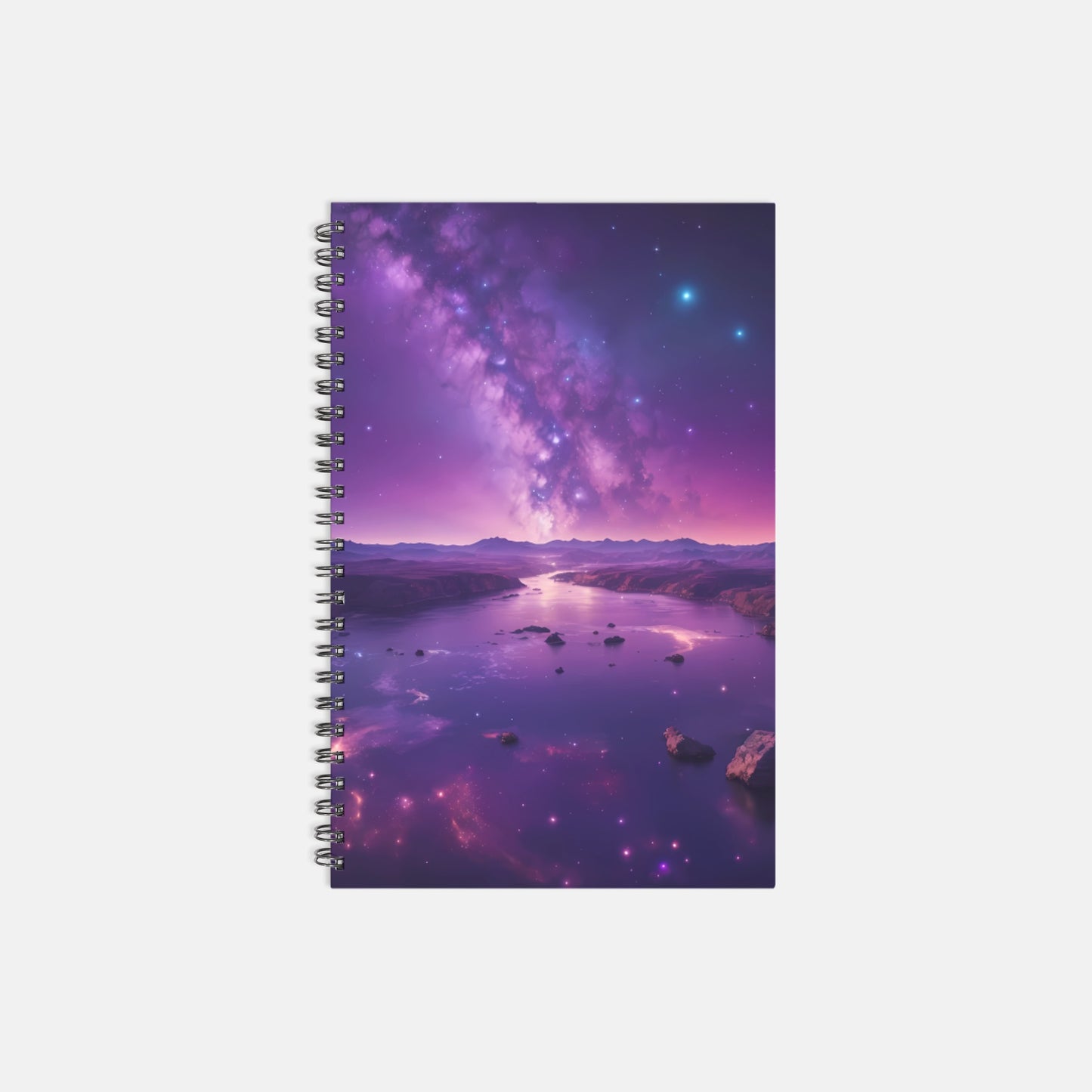 Notebook Softcover Spiral 5.5 x 8.5 - Milky Way River